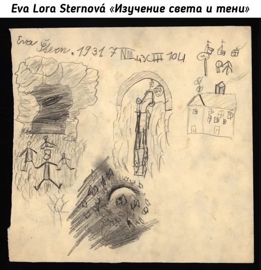 Рисунки детей из гетто Терезиенштадт, концлагеря,..9