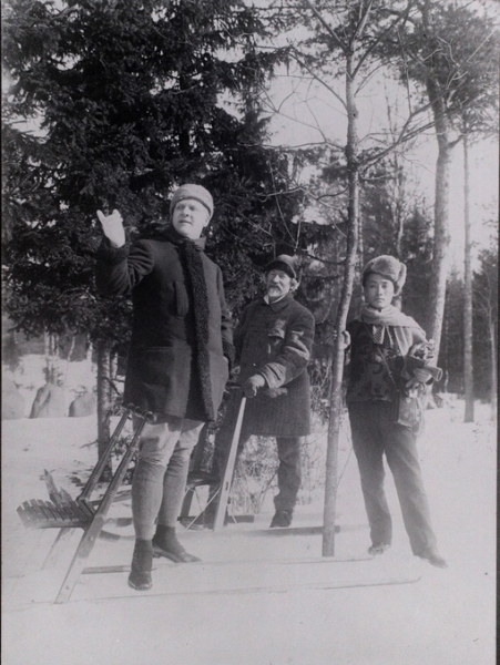 Федор Шаляпин и Илья Репин в имении художника, февраль 1914..0