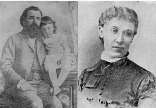 Легендарный хирург Н.В. Склифосовский с дочерью Тамарой и женой..0