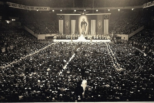 Сьезд американских нацистов в Madison Square Garden, США,..0