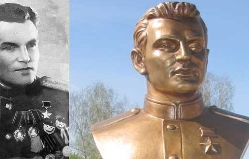В 1943 г. при штурмовке аэродрома Краматорская командир авиаполка..0