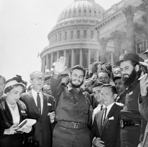 Фидель Кастро во время официального визита в США, 1959..2