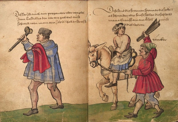 В средние века в Западной Европе в качестве наказания..0