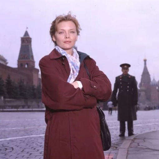 Актриса Мишель Пфайфер на Красной площади в Москве, промо..1