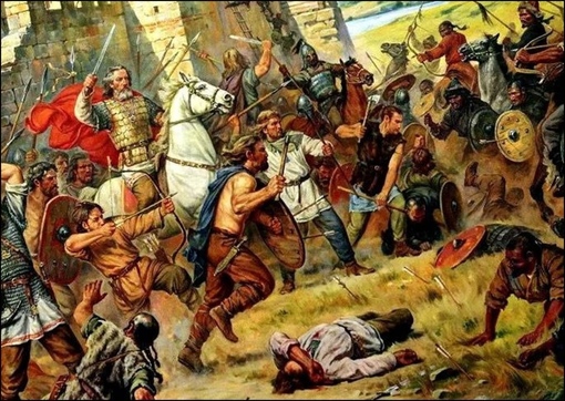 Ярослав Мудрый (внук Святослава) впервые столкнулся с печенегами..0