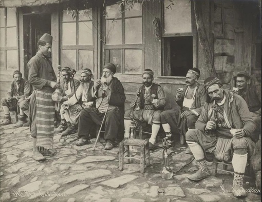 Кальянная в Стамбуле, Османская империя, 1885..0