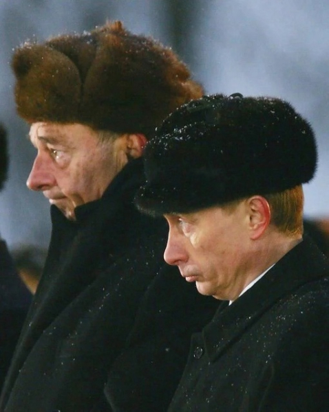 Жак Ширак и Владимир Путин. Польша, 2005..0