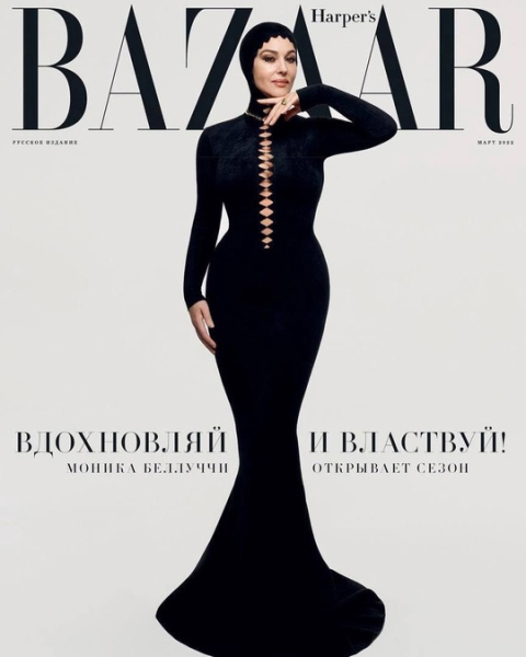 Моника Беллуччи, которая снялась для мартовского Harper's Bazaar Russia, 2022..2