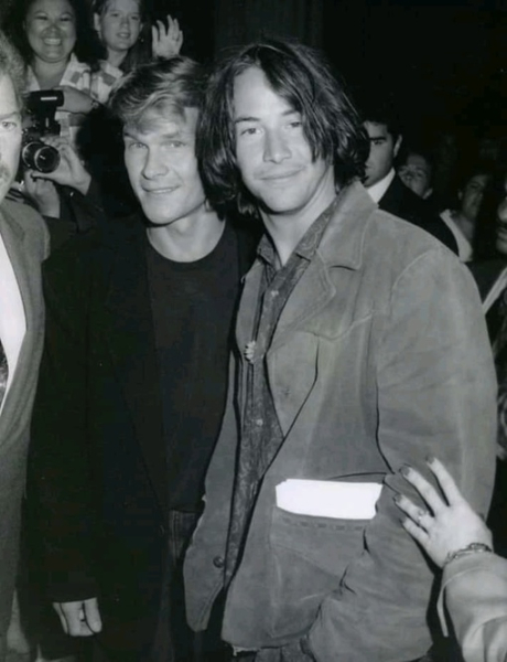 Патрик Свейзи и Киану Ривз. 
80- е годы прошлого..0