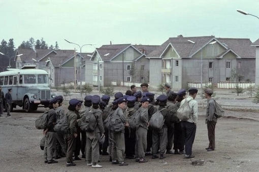 Призывницы на срочную службу в армию.КНДР , 1983 г..0