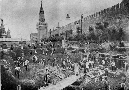 Строительство Мавзолея В .И .Ленина .Москва ,1930 г..0