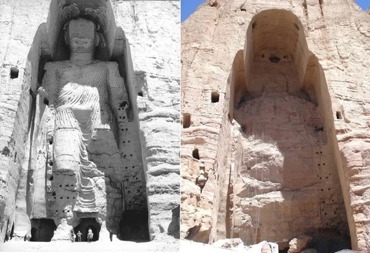 Будды Бамиана, две статуи VI в.н.э.

Уничтожены взрывом  в марте 2001..1