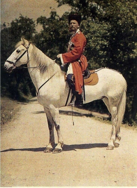 Казак императорского конвоя. Алупка , 1910г .

Автохром..0
