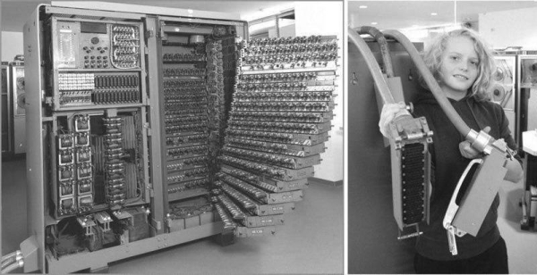 Ламповый компьютер Bull Gamma 3, 1952 г.

Всего 400 ламп, очень небольшой..0