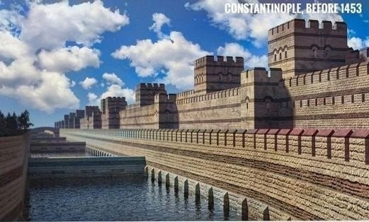 Современная реконструкция стен Константинополя, столицы..0