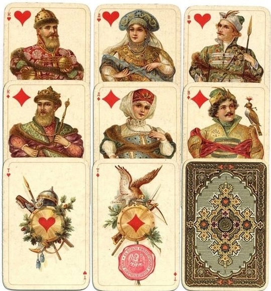 Карточная колода «Русский стиль» образца 1911 года .
Эскизы для..1