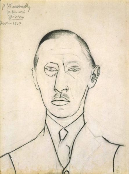 Портрет  Игоря Стравинского.Франция ,  1917 г.

Художник :Пабло..0
