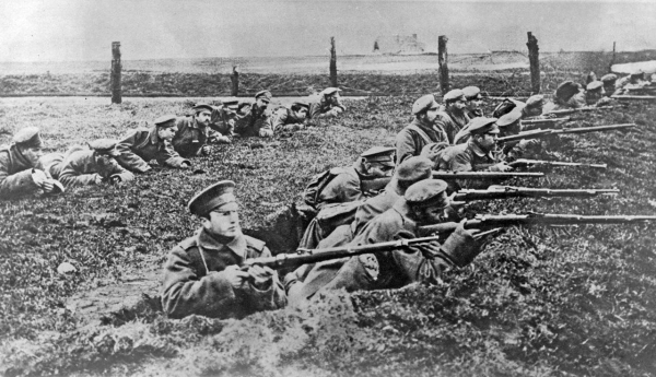 Русская пехота у границы Восточной Пруссии,1915..0