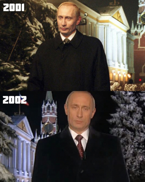 Как менялся Владимир Путин за последние 23 года новогодних..0