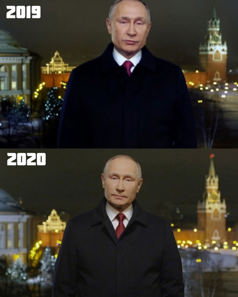 Как менялся Владимир Путин за последние 23 года новогодних..7