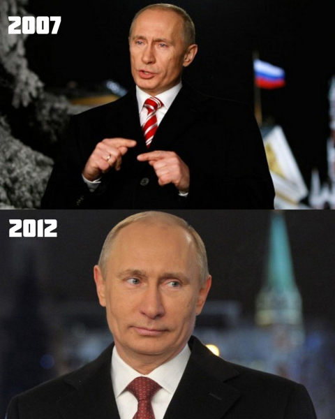 Как менялся Владимир Путин за последние 23 года новогодних..3