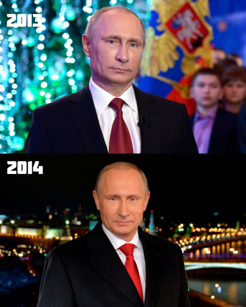 Как менялся Владимир Путин за последние 23 года новогодних..4