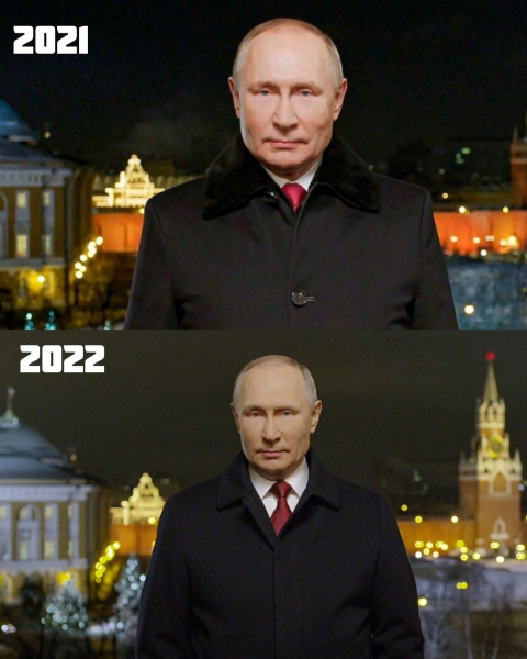 Как менялся Владимир Путин за последние 23 года новогодних..8