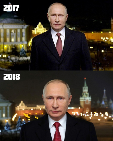 Как менялся Владимир Путин за последние 23 года новогодних..6