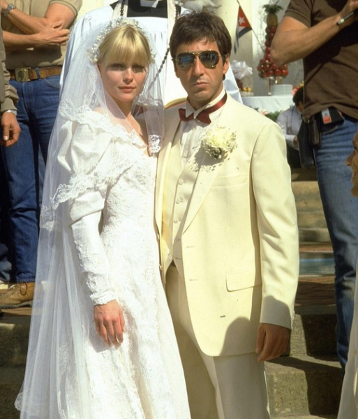 Мишель Пфайффер и Аль Пачино на съемках фильма «Лицо со шрамом»..0