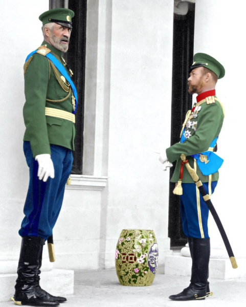 Ливадийский дворец, 1912 год. Николай II и Великий князь Николай..0