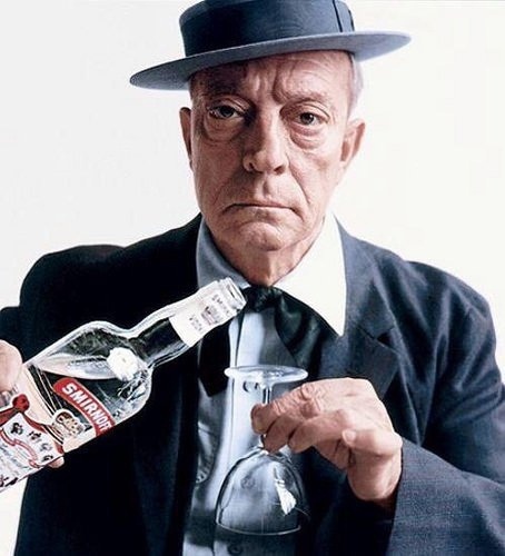 Актёр Бастер Китон в рекламе водки Smirnoff. США...0