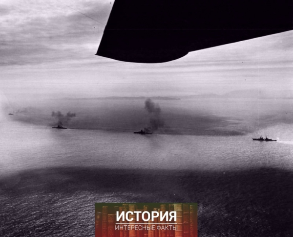 Корабли американской эскадры ведут обстрел острова Кыска (район..0