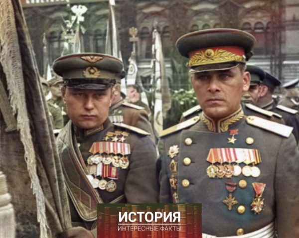 А.И.Покрышкин и Г.В.Бакланов на параде Победы в Москве 24 июня 1945..0