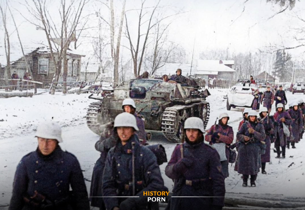 Подмосковье, декабрь 1941 года. На фотографии — немецкие..0