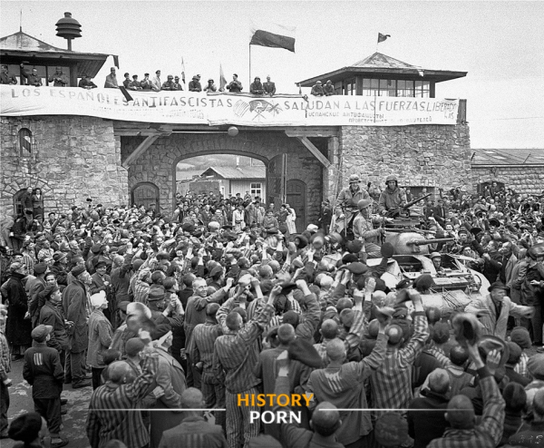 Маутхаузен, Австрия, май 1945 года. На фотографии — испанские..0