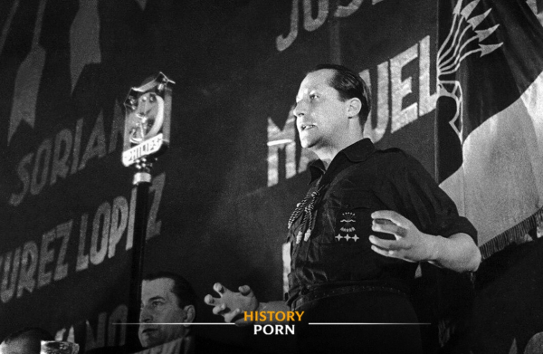 На снимке запечатлён Хосе Антонио Примо де Ривера — основатель и..0