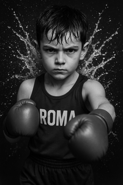 Портрет твоего сына в образе настоящего боксера, а не малыша. С..3