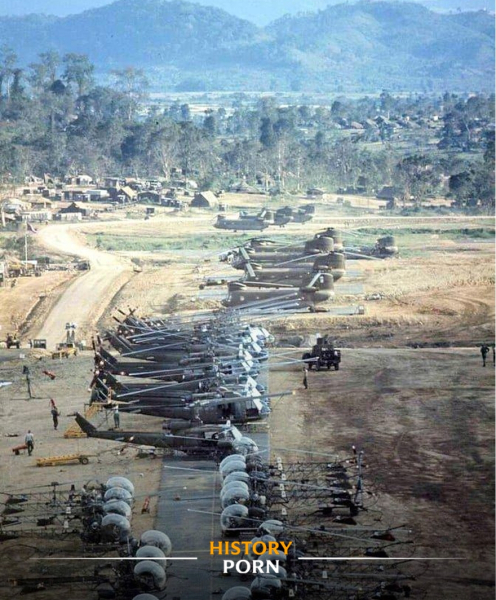 Вертолетная стоянка 1-й кавалерийской дивизии на базе Анкхе,..0