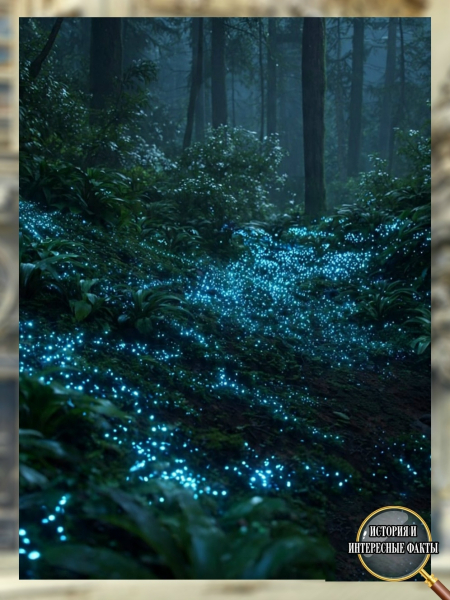 🌌✨ Лес, который оживает с наступлением ночи
Представьте себе0