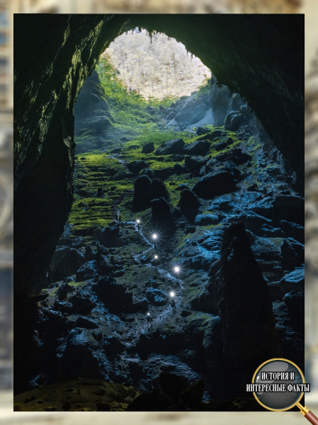 🌏🏞 Самая большая пещера Земли, где есть собственные облака, лес4