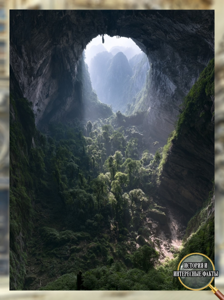 🌏🏞 Самая большая пещера Земли, где есть собственные облака, лес1